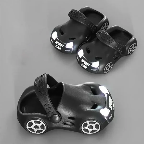 black 1 without car Kids Racing Car Crocs