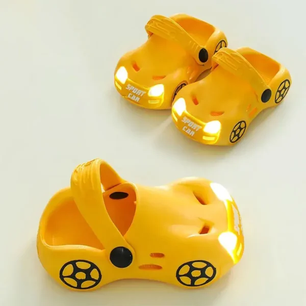yellow 1 without car Kids Racing Car Crocs