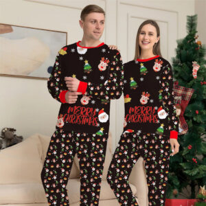 1 11 Matching Penguin & Santa Family Pajamas
