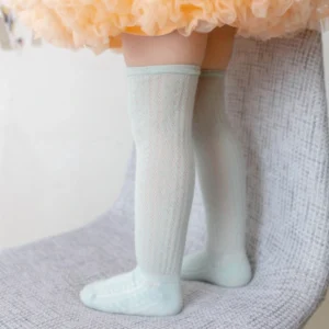 1 2 Newborn & Toddlers Breathable Knee High Socks For Girls