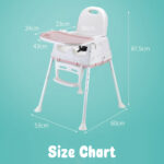 Artboard 7 3 1 3-in-1 Baby High Chair – Baby Dining Chair with Wheel Booster Seat & Cushion