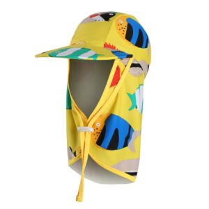 Children s Swimming Cap Summer UPF 50 UV Protection Beach Bonnet Sun Hat Neck Ear Cover 3 Best Quality Swimwear Items Your Kid Will Love in 2023