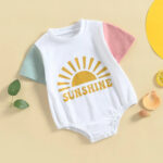 Artboard 3 Infant Short Sleeve Crew Neck Sunshine Romper