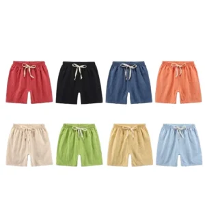 2 12Y Boys Girls Shorts Cotton Summer Kids Sport Shorts Korean Loose Casual Candy Blue Red removebg preview 1 Home