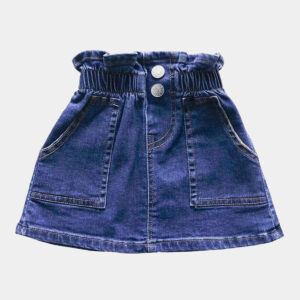 Kids Girls Thin Lace Jeans Denim Skirt