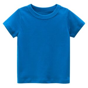 Kids Plain T Shirt Tops for Child Boys Girls Baby Toddler Solid Blank Cotton Clothes White 1 MumStrum Baby Swing Bouncer