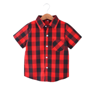 Kids Casual Checked Shirt with Half Sleeves