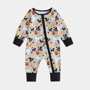 Baby Illustration Print Jumpsuit - Halloween Attire Outfit