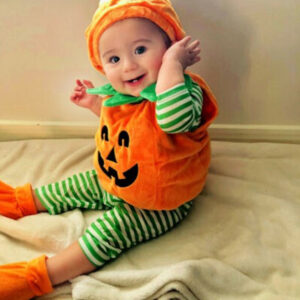 Infants’ Halloween Pumpkin Shape Top Hat Set