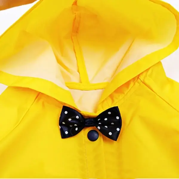 Artboard 1 5 4 Kids Hooded Button-Down Jacket - Raincoat With Bow Cover