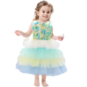 Floral Mesh Dress removebg preview 1 First Birthday Girl Outfit